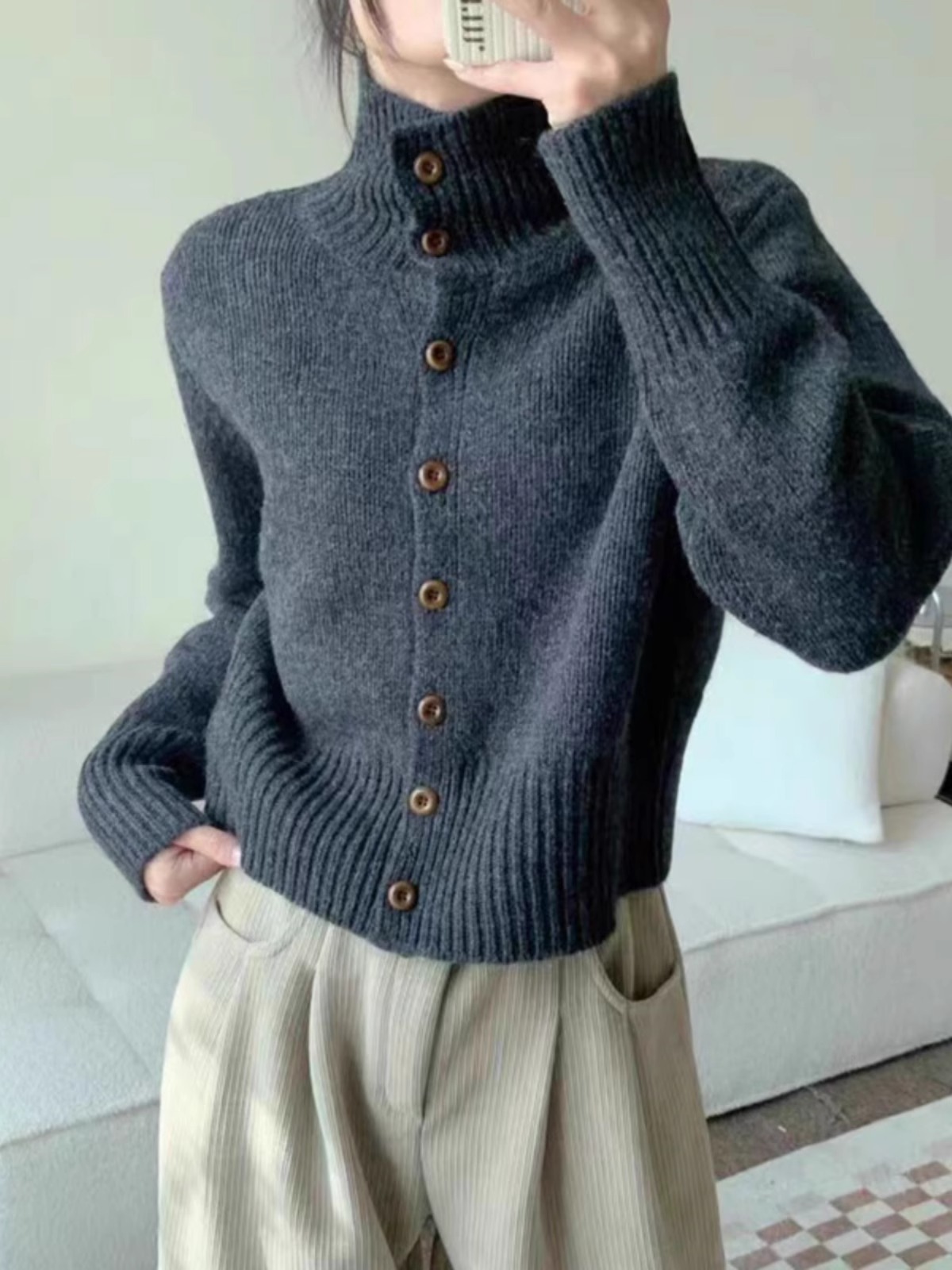 Francese nuovo dolcevita corto - Wool Coat Peacoat recensione e prezzo